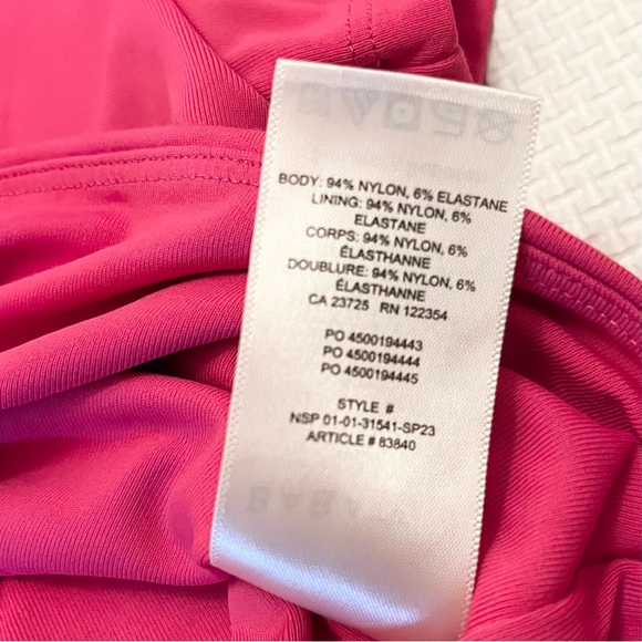 Babaton Contour Crew Cropped T Shirt Hot Pink Size S - Picture 6 of 9